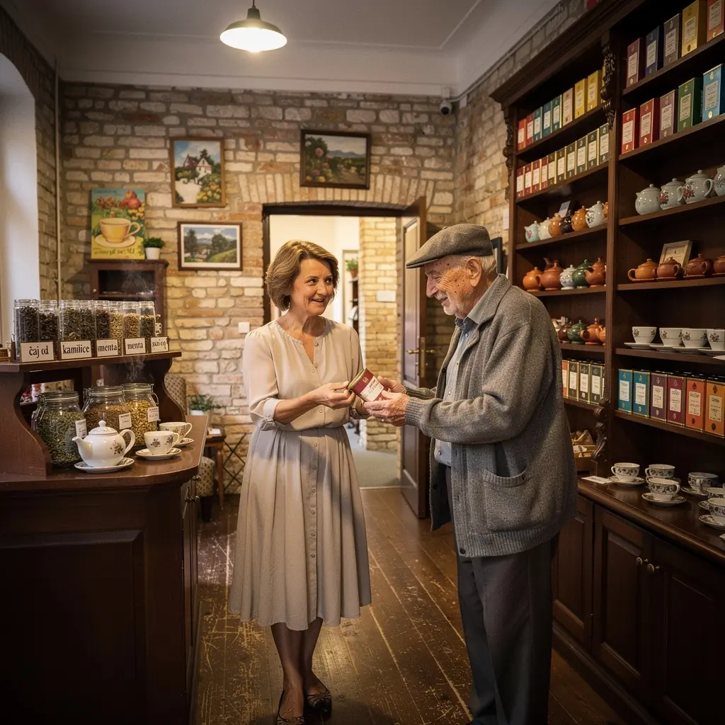 Prirodni sastojci za čaj, uključujući đumbir, mente i suhe plodove.